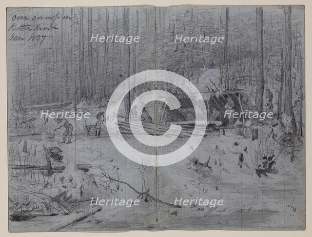 Our Camp on Kettle River, January 1857, c1857. Creator: Eastman Johnson.