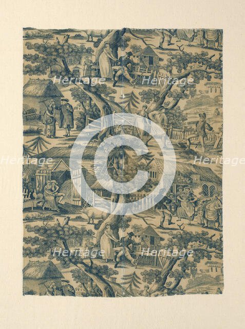 Fragment (Furnishing Fabric), Manchester, c. 1820. Creator: Unknown.