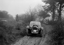 Singer of AE Carr at the Sunbac Colmore Trial, Gloucestershire, 1934. Artist: Bill Brunell.