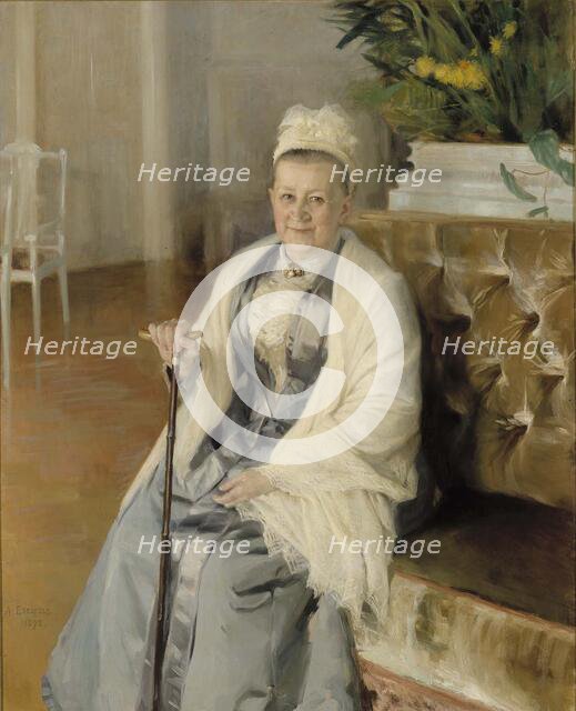 Portrait of Mrs. Anna Sinebrychoff, 1892. Creator: Albert Edelfelt.