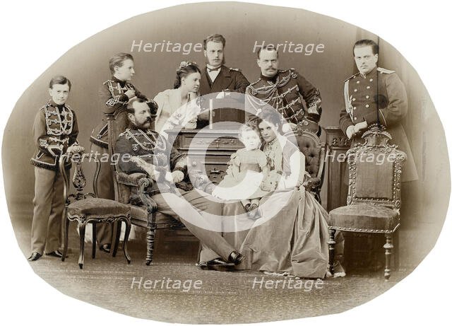 The Family of Emperor Alexander II of Russia, c. 1871. Creator: Levitsky, Sergei Lvovich (1819-1898).