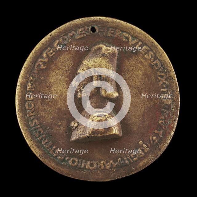 Ercole I d'Este, 1431-1505, Duke of Ferrara, Modena, and Reggio 1471 [obverse]. Creator: Baldassare d'Este.