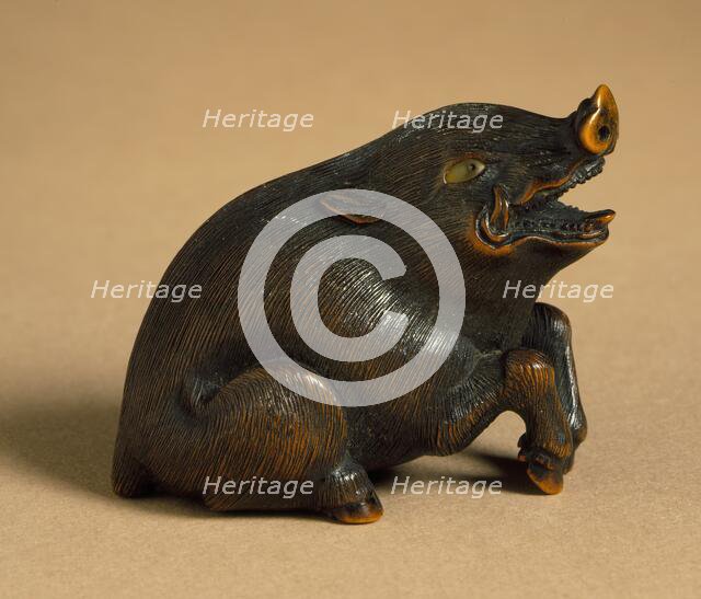 Wild Boar, First half of 19th century. Creators: Unknown, Naito Toyomasa.