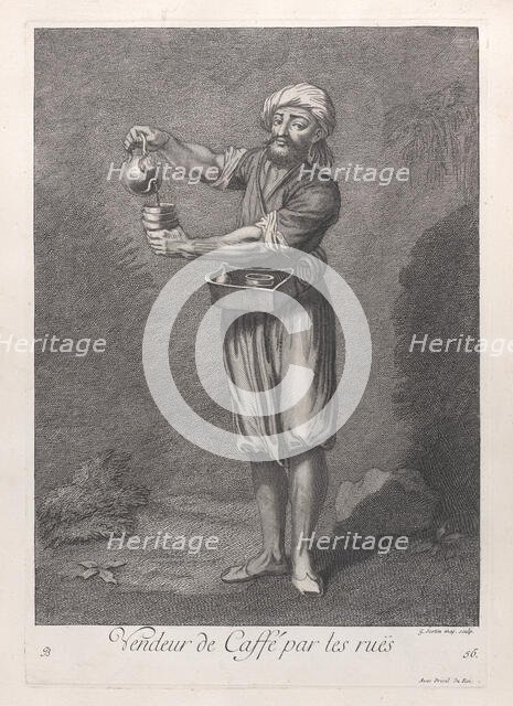 Vendeur de Caffé par les ruës, 1714-15. Creator: Unknown.