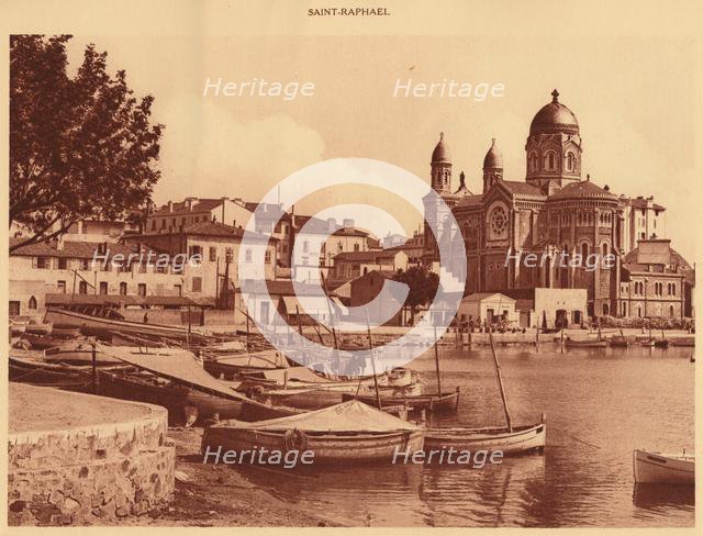 'The Harbour and the Church, Saint Raphael', 1930. Creator: Unknown.