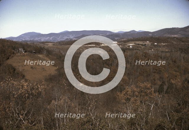 Mountain farms along the Skyline Drive, Va., ca. 1940. Creator: Jack Delano.