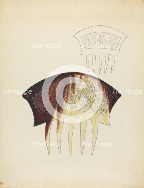 Comb, c. 1940. Creator: Margaret Concha.