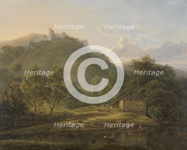 On the Sambre River, 1826-1828. Creator: Edouard Delvaux.