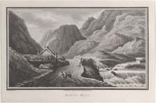 Nantz Mill, from "Remarks on a Tour to North and South Wales, in the year 1797, September 1, 1799. Creator: John Hill.