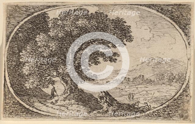 Path to Left of a Large Tree and a Stump. Creator: Herman van Swanevelt.