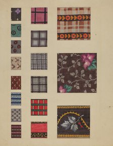 Printed Delaines, c. 1936. Creator: Millia Davenport.