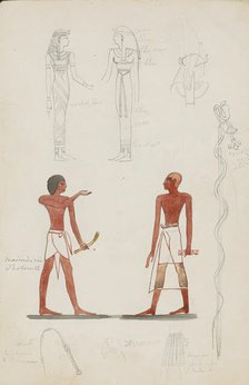 Studies of paintings of Egyptian figures, 1858-1860. Creator: Willem de Famars Testas.