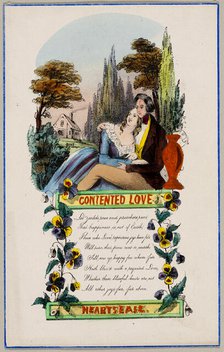 Contented Love (valentine), c. 1840. Creator: Unknown.