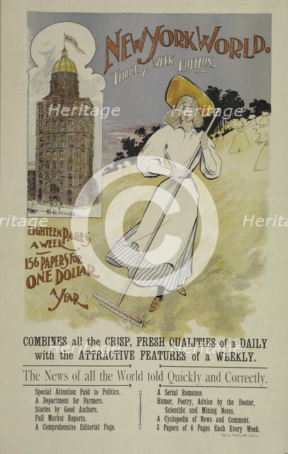 New York world. 1895, c1893 - 1897. Creator: Unknown.