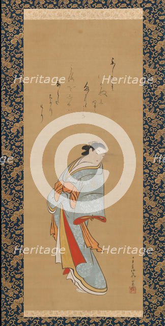 Standing Courtesan, probably 1720s. Creator: Baioken Eishun.