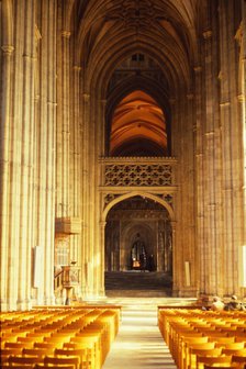 South Aisle in Canterbury Cathedral, Wngland, 20th century. Artist: CM Dixon.