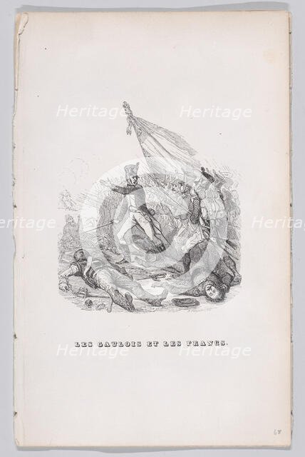 The Gauls and the Franks from The Complete Works of Béranger, 1836. Creator: John Thompson.