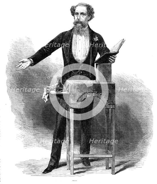 Mr. Charles Dickens's last reading, 1870. Creator: Unknown.