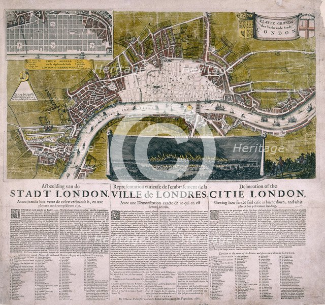 Map of London, 1666 Artist: Unknown
