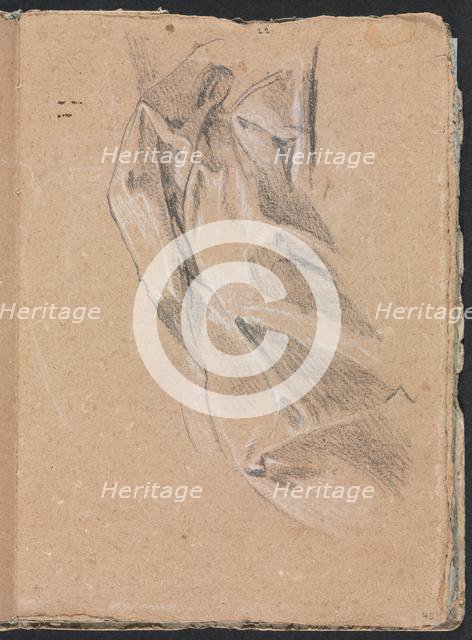 Verona Sketchbook: Drapery study (page 43), 1760. Creator: Francesco Lorenzi (Italian, 1723-1787).