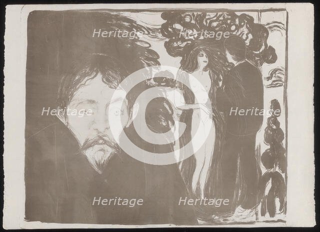 Jealousy, 1896. Creator: Edvard Munch.