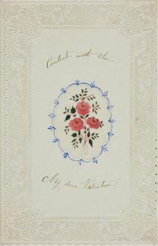 Content with Thee My Dear Valentine (valentine), c. 1850. Creator: Unknown.