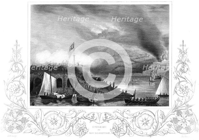 Storming of San Sebastian by British and Portuguese troops under Wellington, 31 August 1813. Artist: Unknown