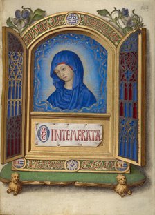 Portable Altarpiece with the Weeping Madonna; Book of Hours, about 1480-1490. Creator: Georges Trubert.