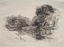 A River in Ireland, 1864. Creator: Francis Seymour Haden (British, 1818-1910).