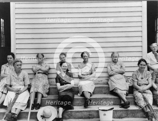 Women assembled at Wheeley's Church near Gordonton, North Carolina, 1939. Creator: Dorothea Lange.