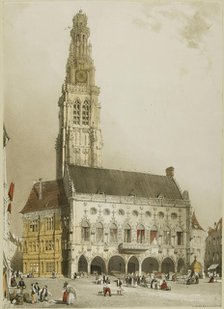 South Porch of Chartres Cathedral, 1839. Creator: Thomas Shotter Boys.