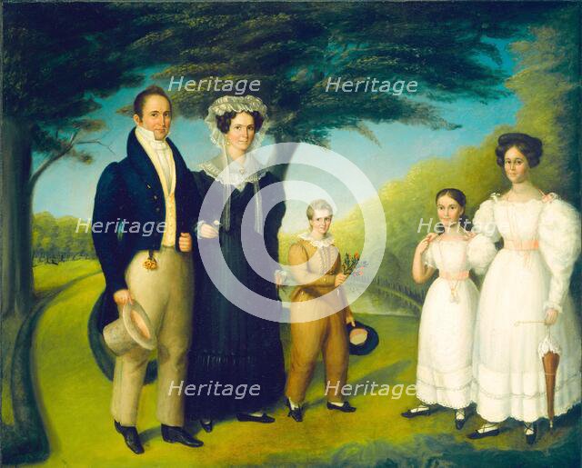Dr. John Safford and Family, c. 1830. Creator: Reuben Rowley.