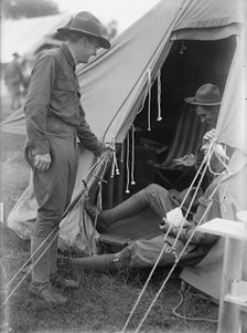 Plattsburg Reserve Officers Training Camp - Dudley Field Malone, Center, 1916. Creator: Harris & Ewing.