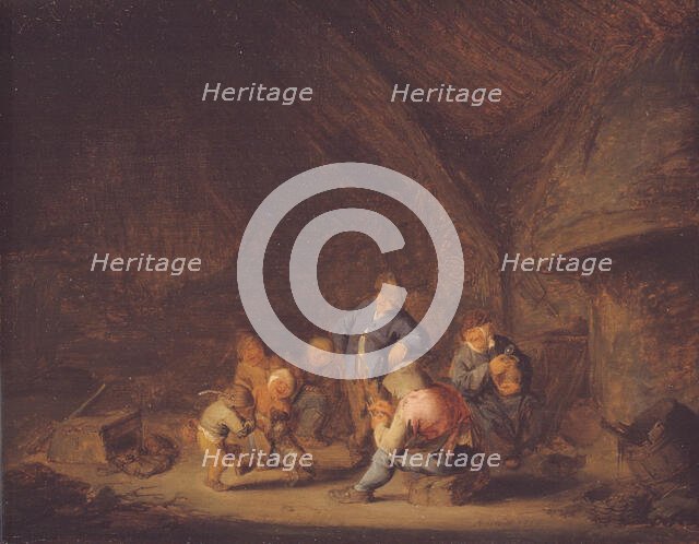 A Room in a Cottage, 1636. Creator: Adriaen van Ostade.