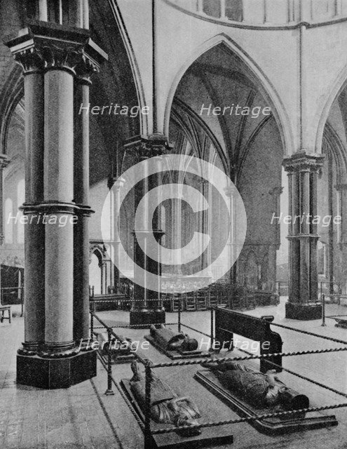Interior of the Temple Church, City of London, c1905 (1906). Artist: Photochrom Co Ltd of London.