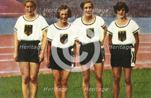 German women's 4 x 100m relay team, 1928. Creator: Unknown.