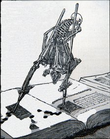 'La Carcoma', drawing that is part of the book 'Danza macabra', 1903. Creator: Sattler, Joseph (1867-1931).