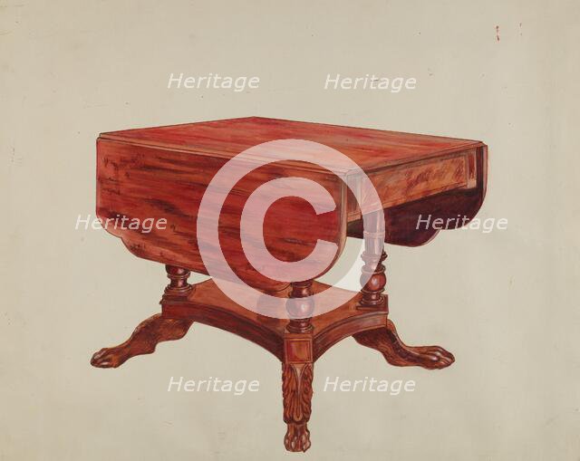 Table-drop Leaf, 1935/1942. Creator: Unknown.