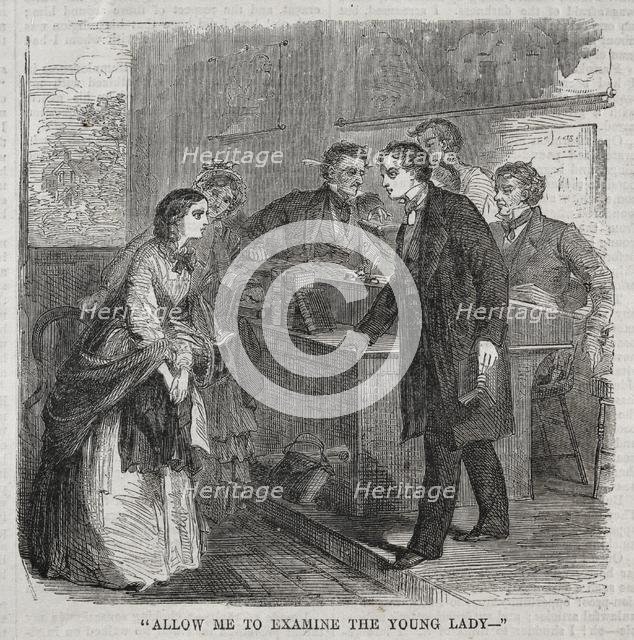 "Allow Me to Examine the Young Lady" , 1860. Creator: Winslow Homer (American, 1836-1910).