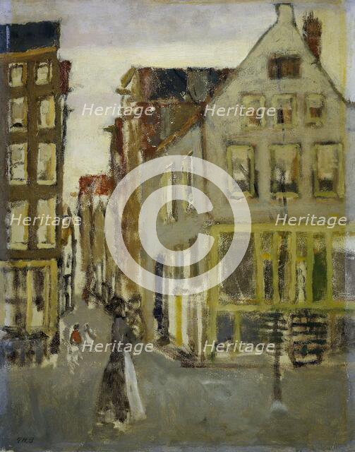 The Lauriergracht at the Tweede Laurierdwarsstraat, 1917-1918.  Creator: George Hendrik Breitner.