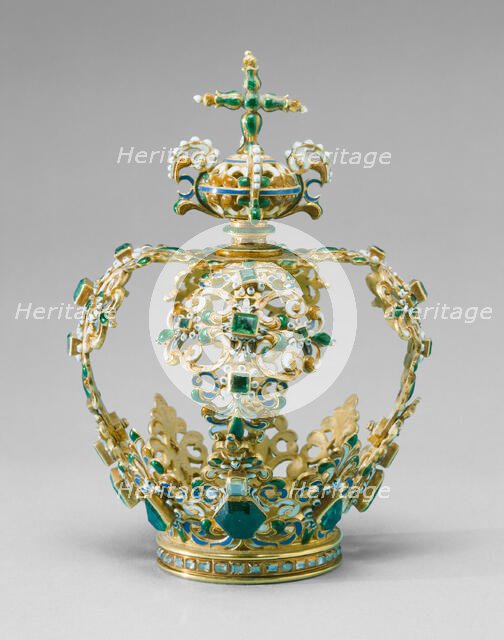 Crown, Probably for a Statue of the Christ Child, Spain, c. 1600-c. 1650. Creator: Unknown.