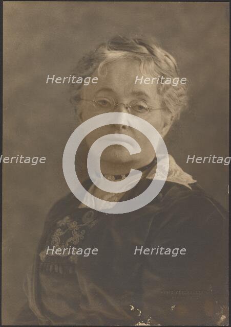 Portrait of a Woman with Glasses, 1907-1924. Creator: Louis Fleckenstein.