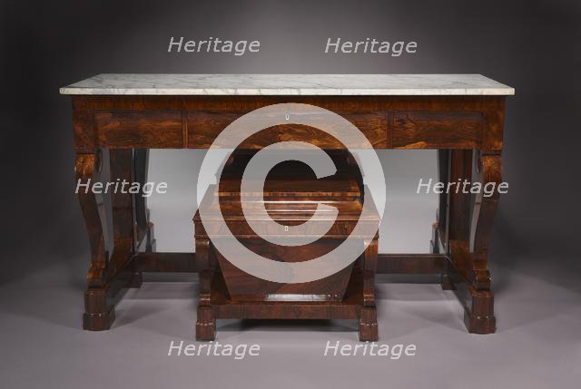 Sideboard and Cellarette, c. 1840. Creator: Duncan Phyfe and Son (American, 1768-1854).