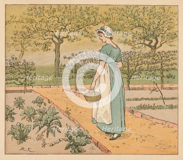 'So she went into the garden', c1885, (1934). Creator: Randolph Caldecott.