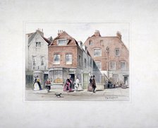 Mr Upcott's House and figures on Upper Street, Islington, London, c1835.             Artist: Thomas Hosmer Shepherd