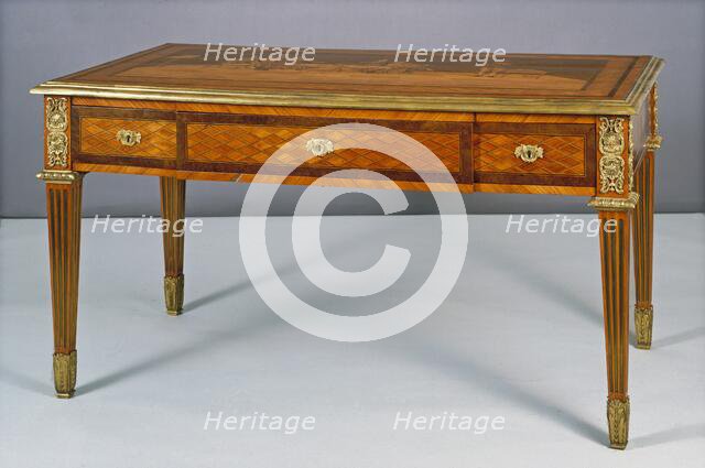 Writing Table with Mechanical Fittings..., partly c. 1779, partly 19th century. Creator: David Roentgen.