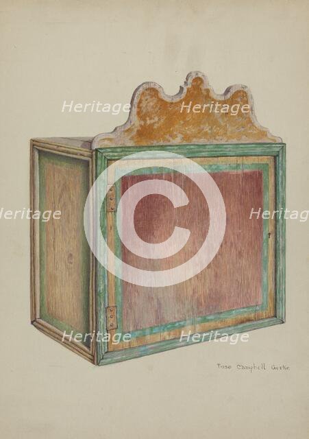 Wooden Cabinet for Music, c. 1938. Creator: Rose Campbell-Gerke.