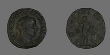Sestertius (Coin) Portraying Emperor Gordianus, 238-244. Creator: Unknown.