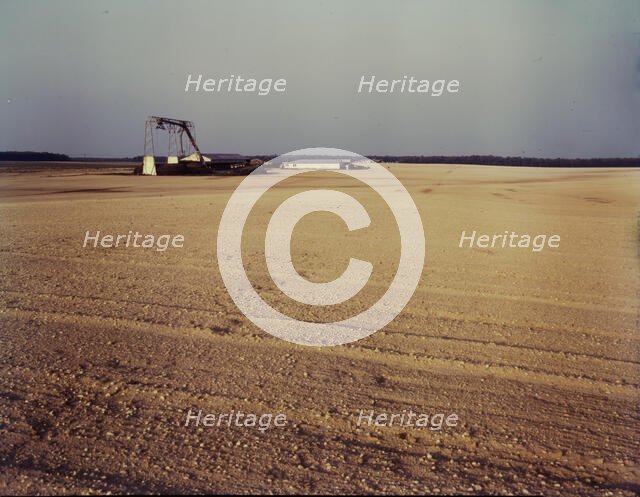 Bean canning factory in the field, Seabrook farm, Bridgeton, N.J., 1942. Creator: John Collier.