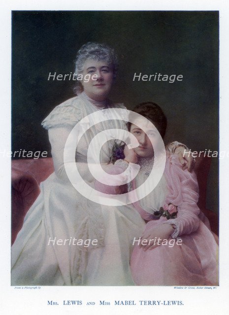 Mrs Lewis (Kate Terry) and Miss Mabel Terry-Lewis, British actresses, 1901.Artist: Window & Grove